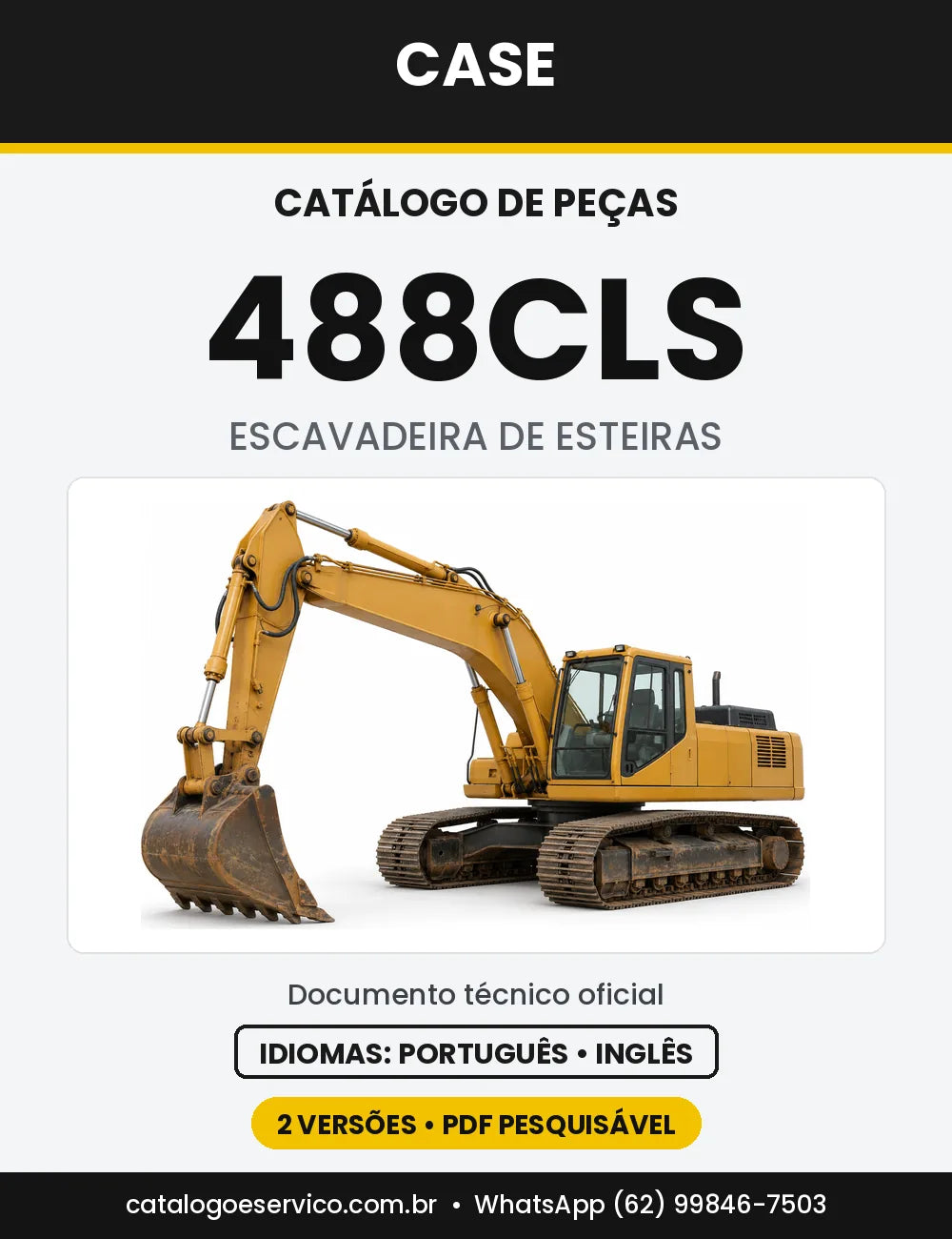 Catálogo de Peças Case 488CLS — capa do catálogo em PDF