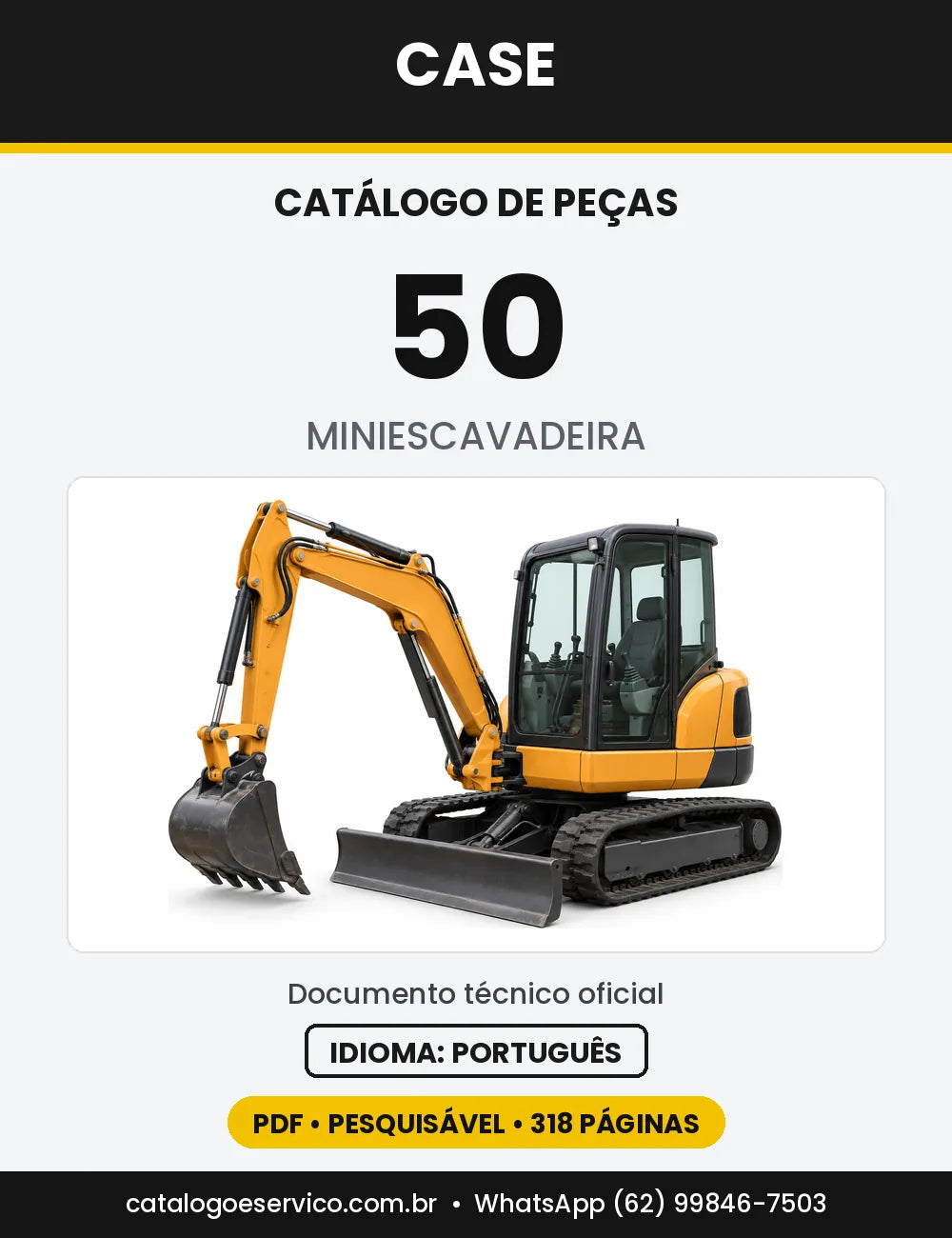Catálogo de Peças Case 50 — capa do catálogo em PDF