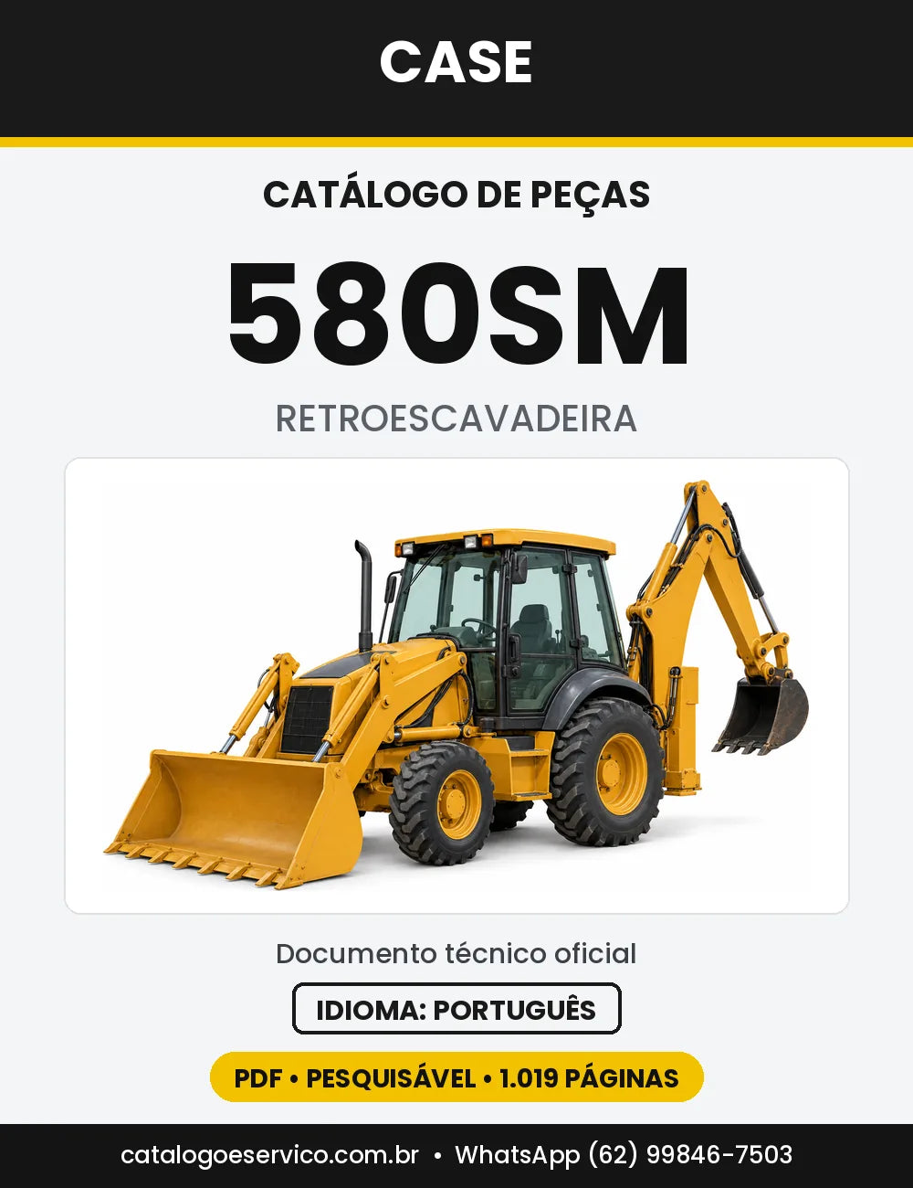 Catálogo de Peças Case 580SM — capa do catálogo em PDF
