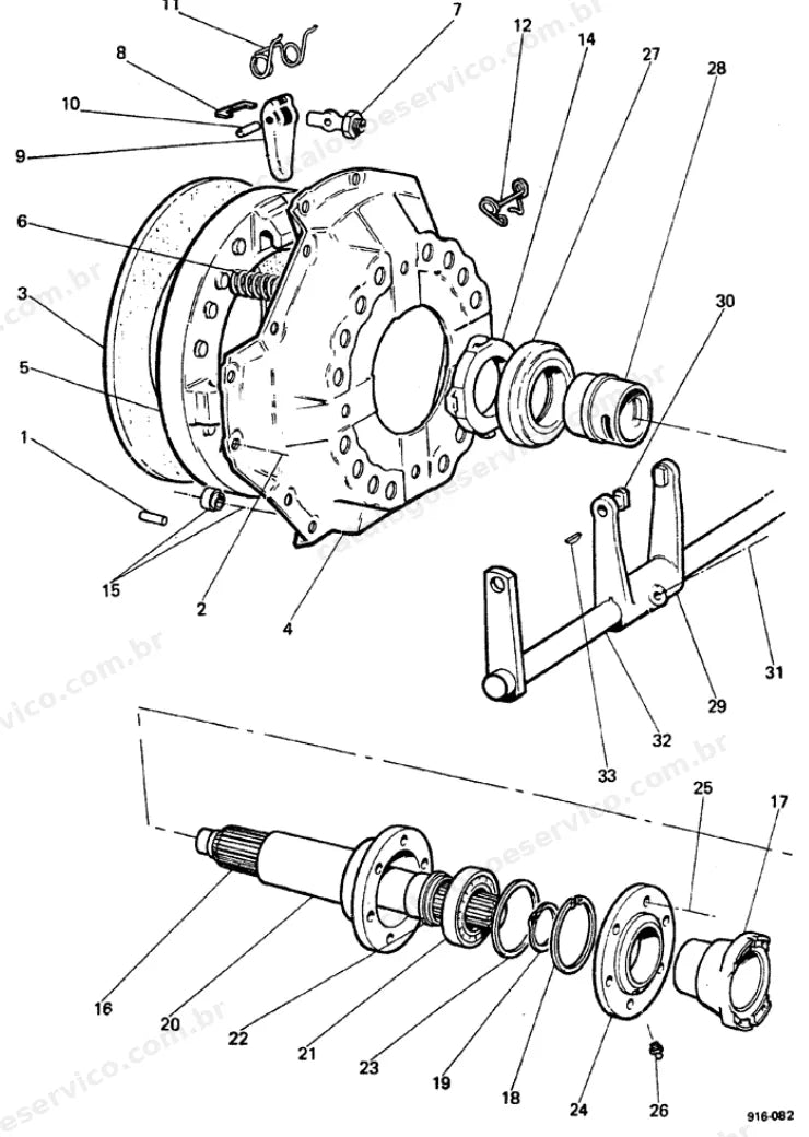Catálogo de Peças Case 580F Construction King — vista explodida de peças, imagem 1