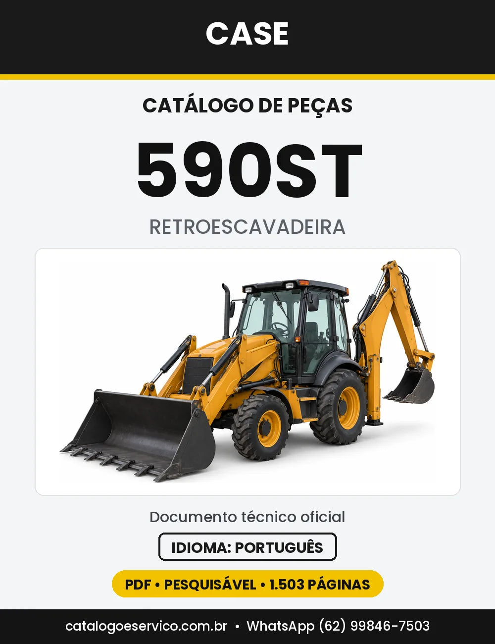 Catálogo de Peças Case 590ST (Tier III e Tier 3 América do Norte) — versão 590ST Tier 3 América do Norte (a partir de 2017)