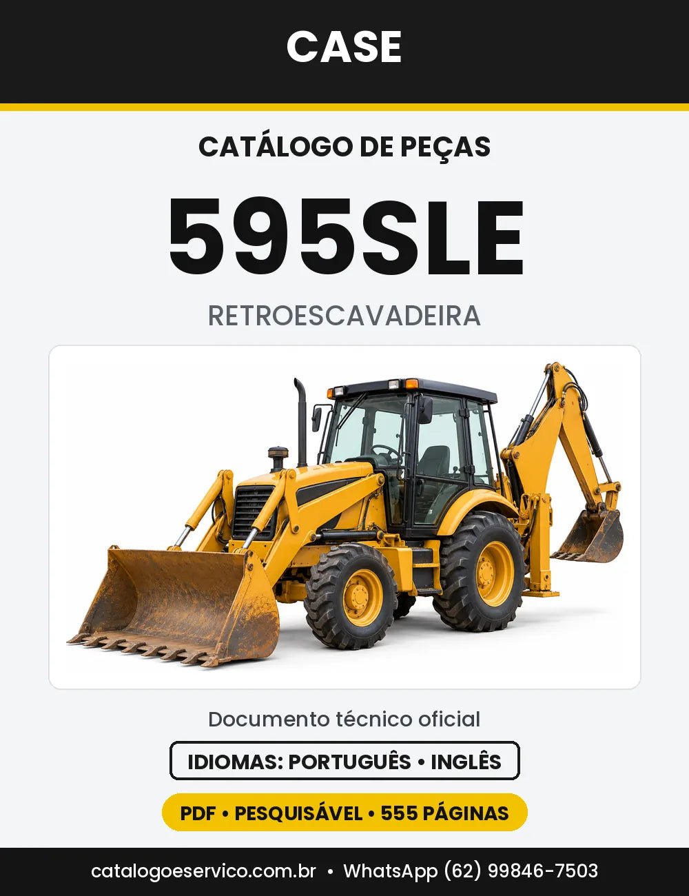 Catálogo de Peças Case 595SLE — capa do catálogo em PDF