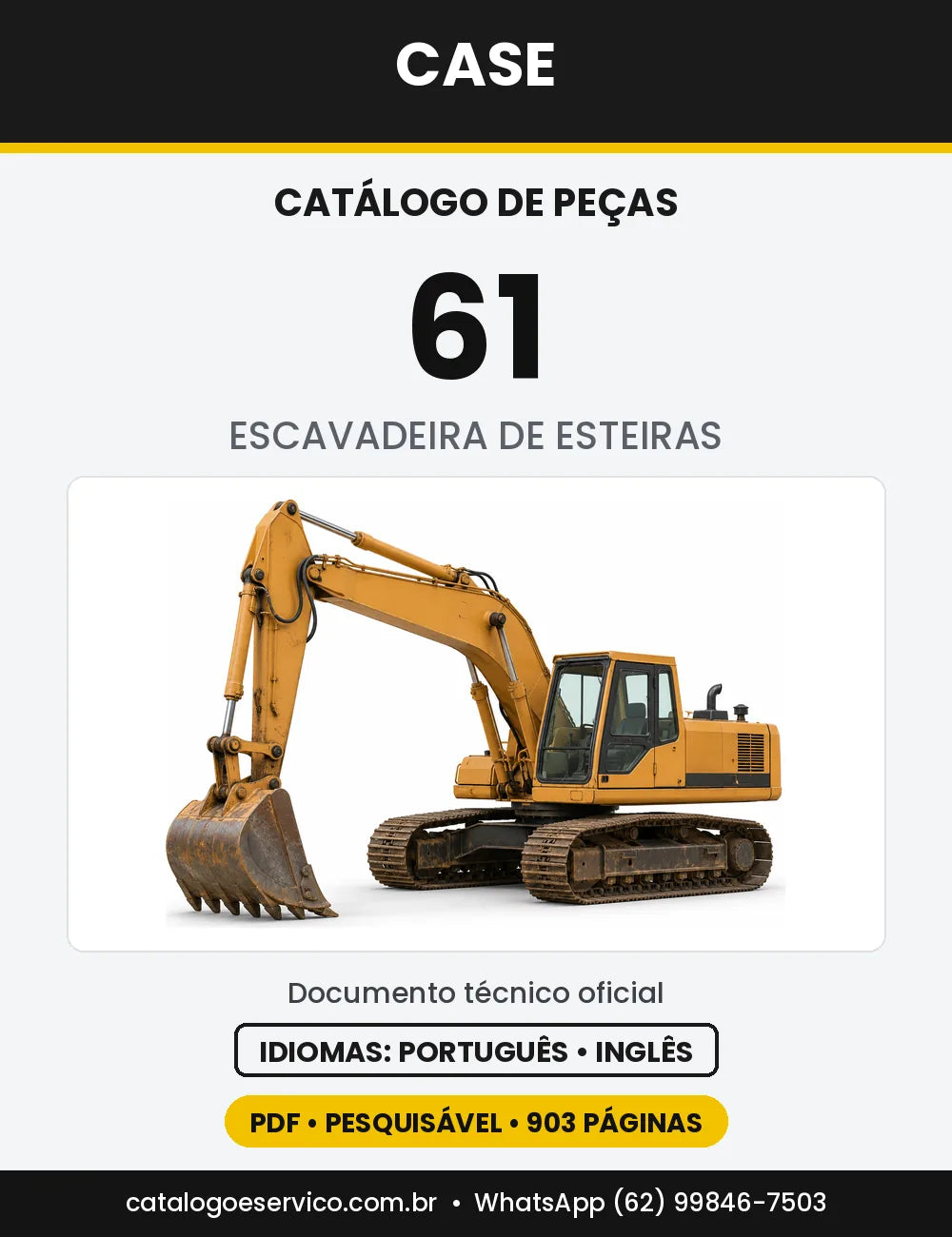 Catálogo de Peças Case 61 — capa do catálogo em PDF
