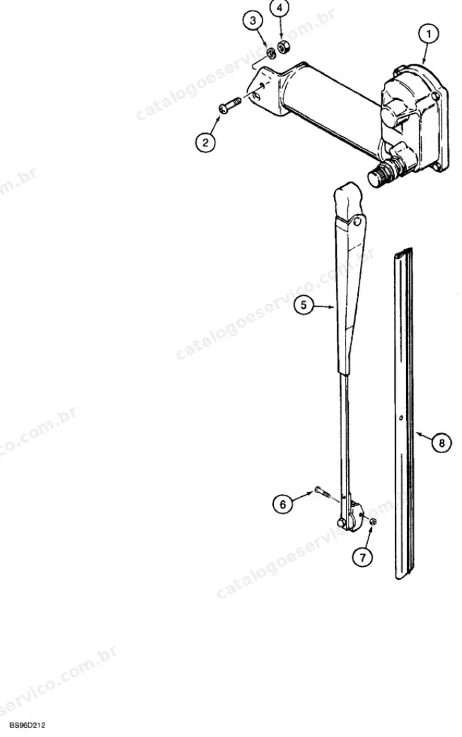 Catálogo de Peças Case 650G — vista explodida de peças, imagem 3