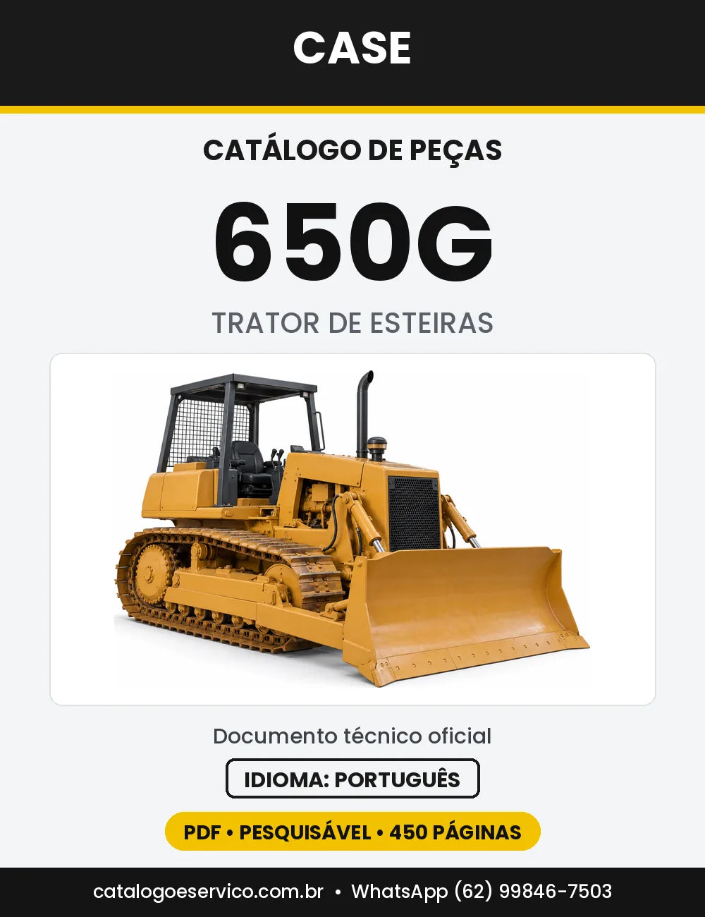 Catálogo de Peças Case 650G — capa do catálogo em PDF
