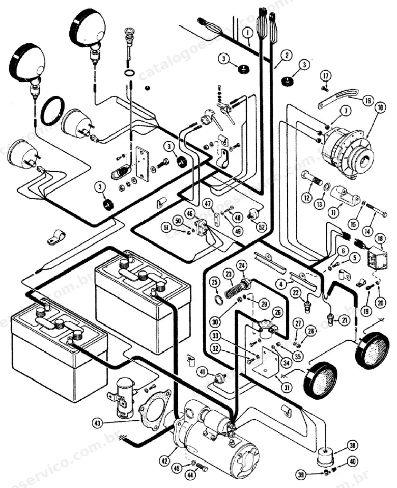 Catálogo de Peças Case 680CK Construction King (Série B, Série C e faixas de série) — vista explodida de peças, imagem 3