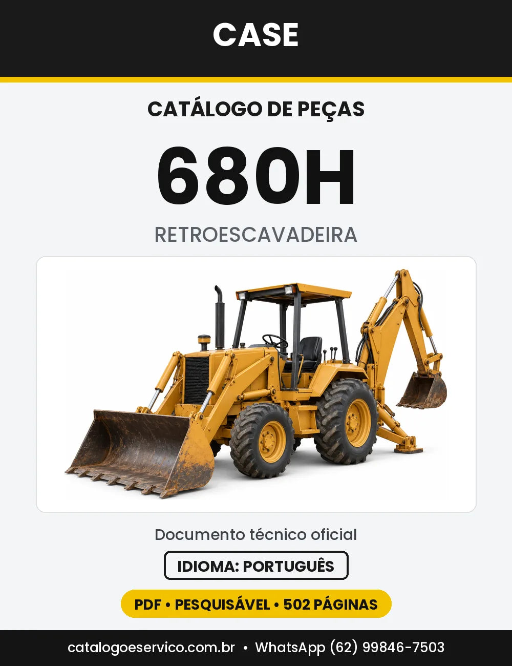 Catálogo de Peças Case 680H — capa do catálogo em PDF