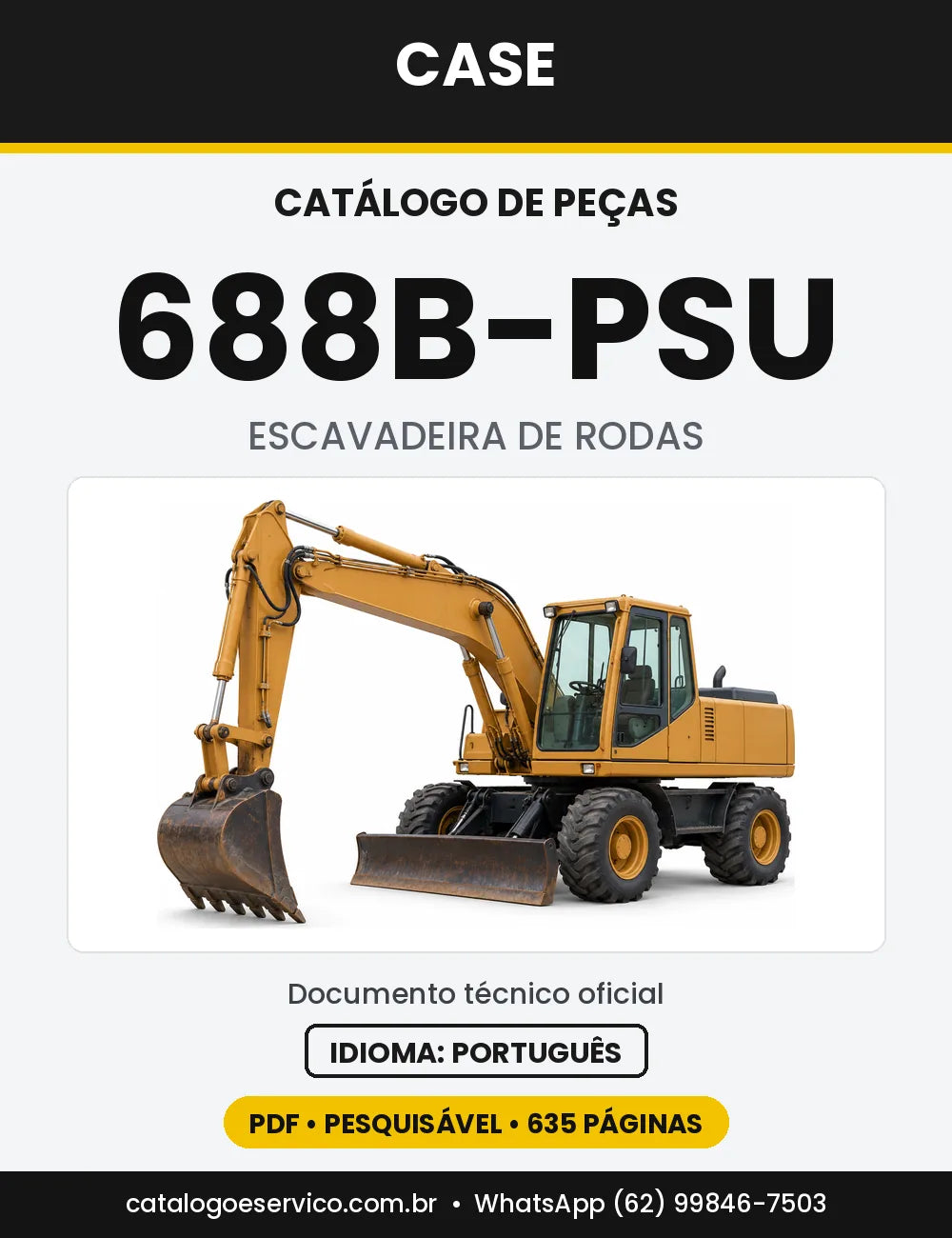 Catálogo de Peças Case 688B-PSU — capa do catálogo em PDF