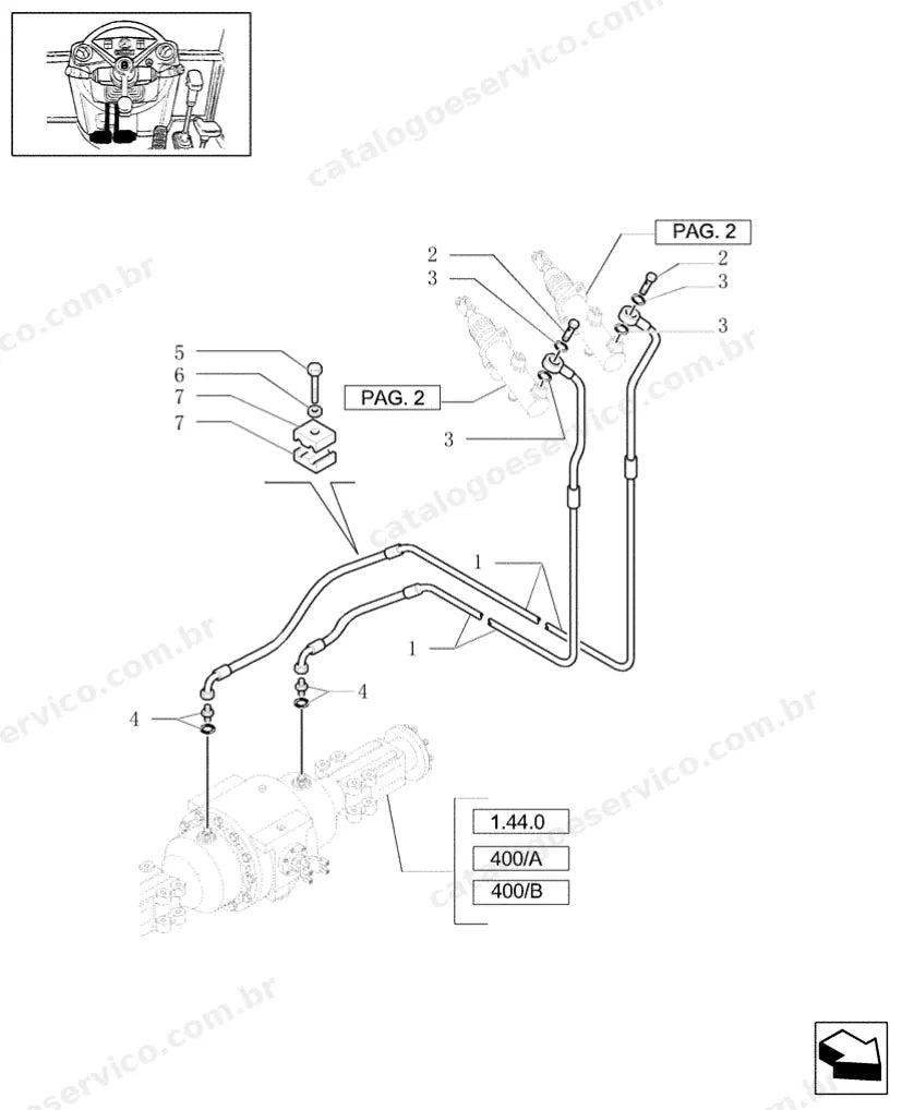 Catálogo de Peças Case 695SM (Super-M e Super-M 4WS) — vista explodida de peças, imagem 4
