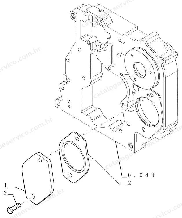 Catálogo de Peças Case 695SR — vista explodida de peças, imagem 1