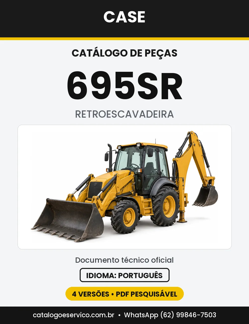 Catálogo de Peças Case 695SR — capa do catálogo em PDF
