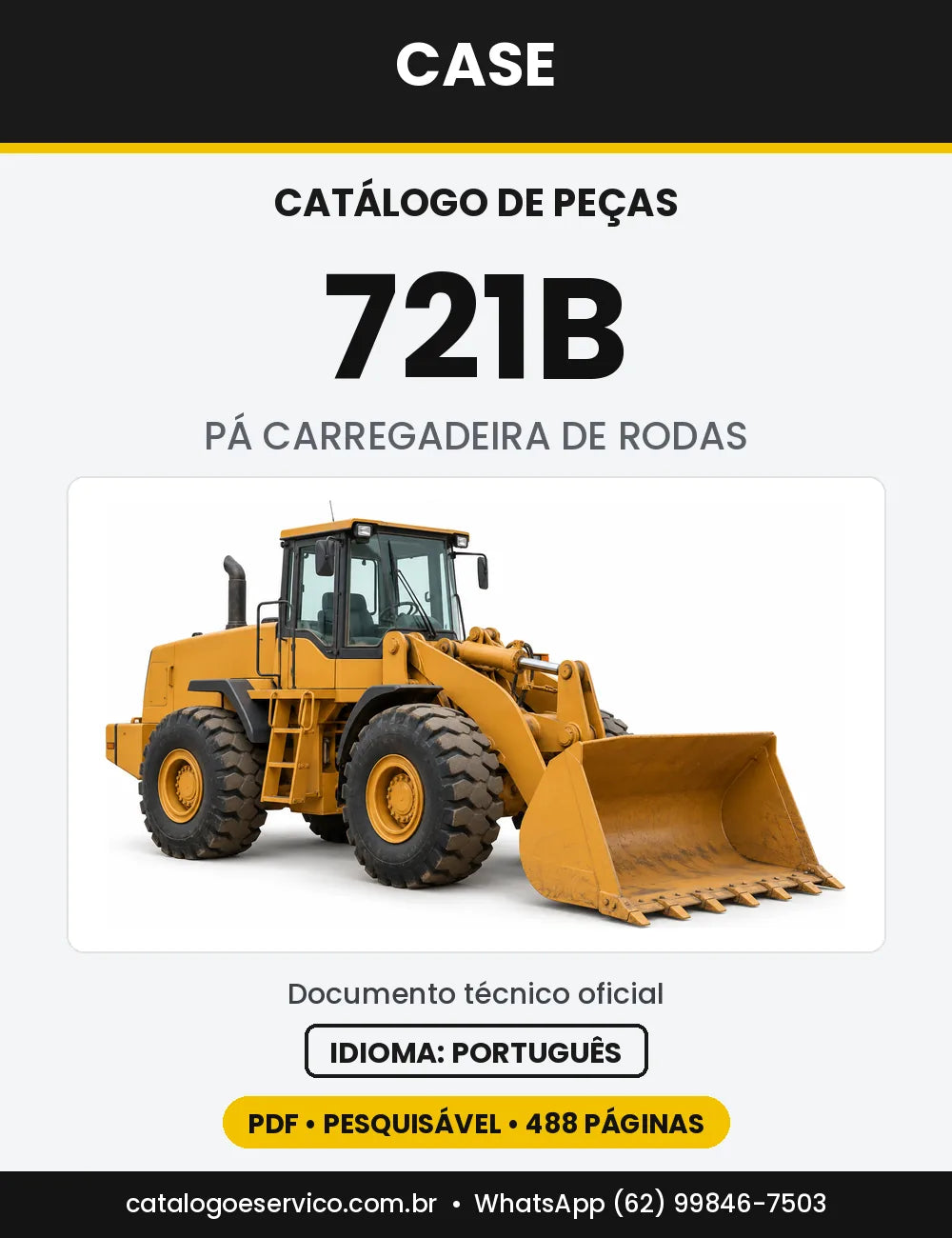 Catálogo de Peças Case 721B — capa do catálogo em PDF
