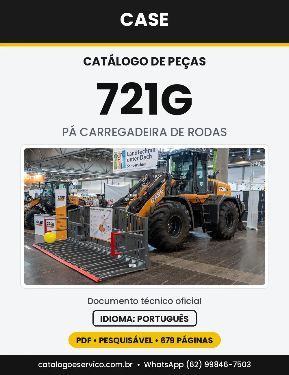 Catálogo de Peças Case 721G — capa do catálogo em PDF