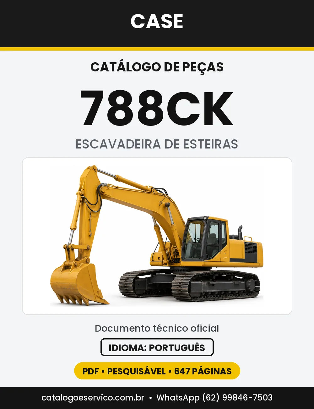Catálogo de Peças Case 788 (CK, LC) — versão 788CK — série CGG0210001 em diante