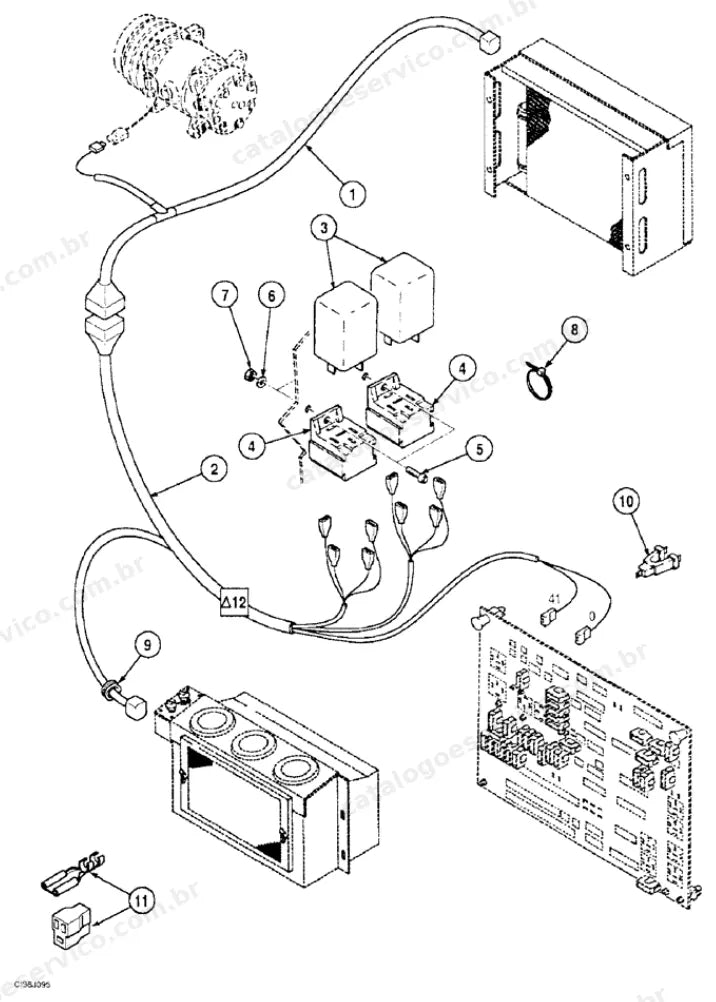 Catálogo de Peças Case 788PSU (Séries CGG0212501 e CGG0229001) — vista explodida de peças, imagem 3
