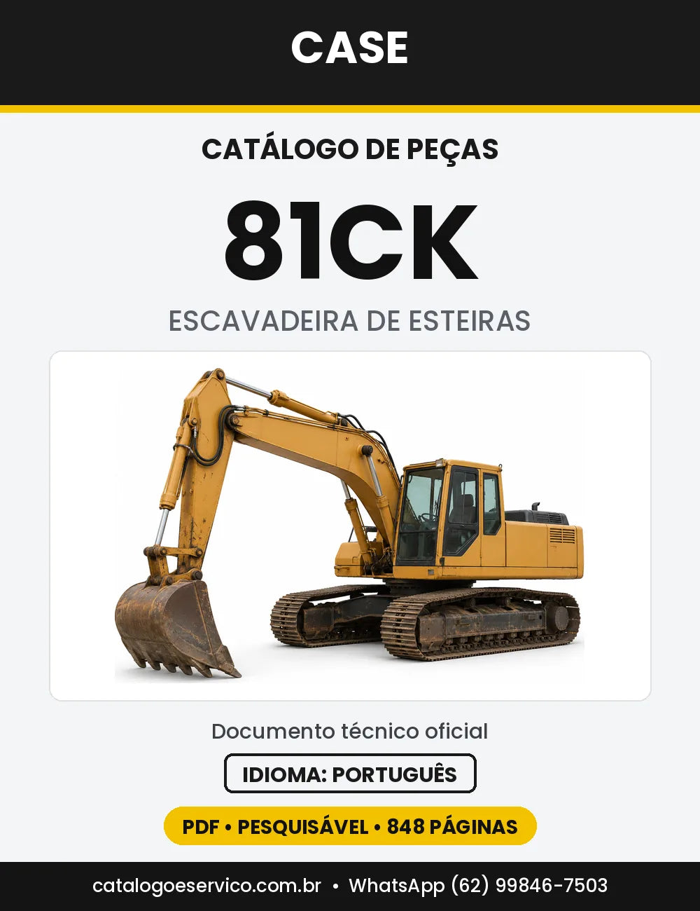 Catálogo de Peças Case 81 (CK, CKE) — versão 81CK — séries 12163 e 13001 em diante