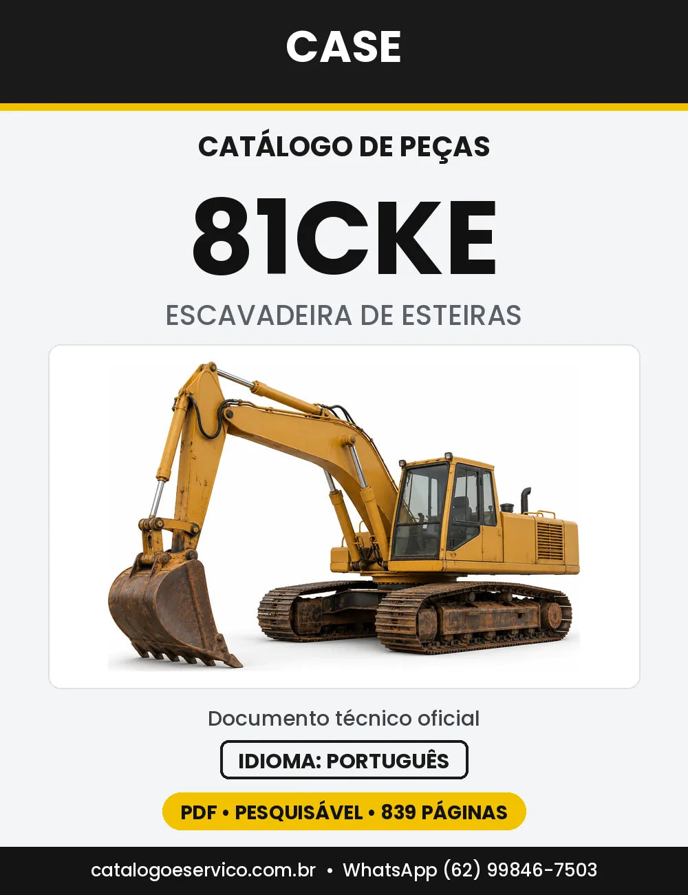 Catálogo de Peças Case 81 (CK, CKE) — versão 81CKE — séries 15001 e 23163 em diante