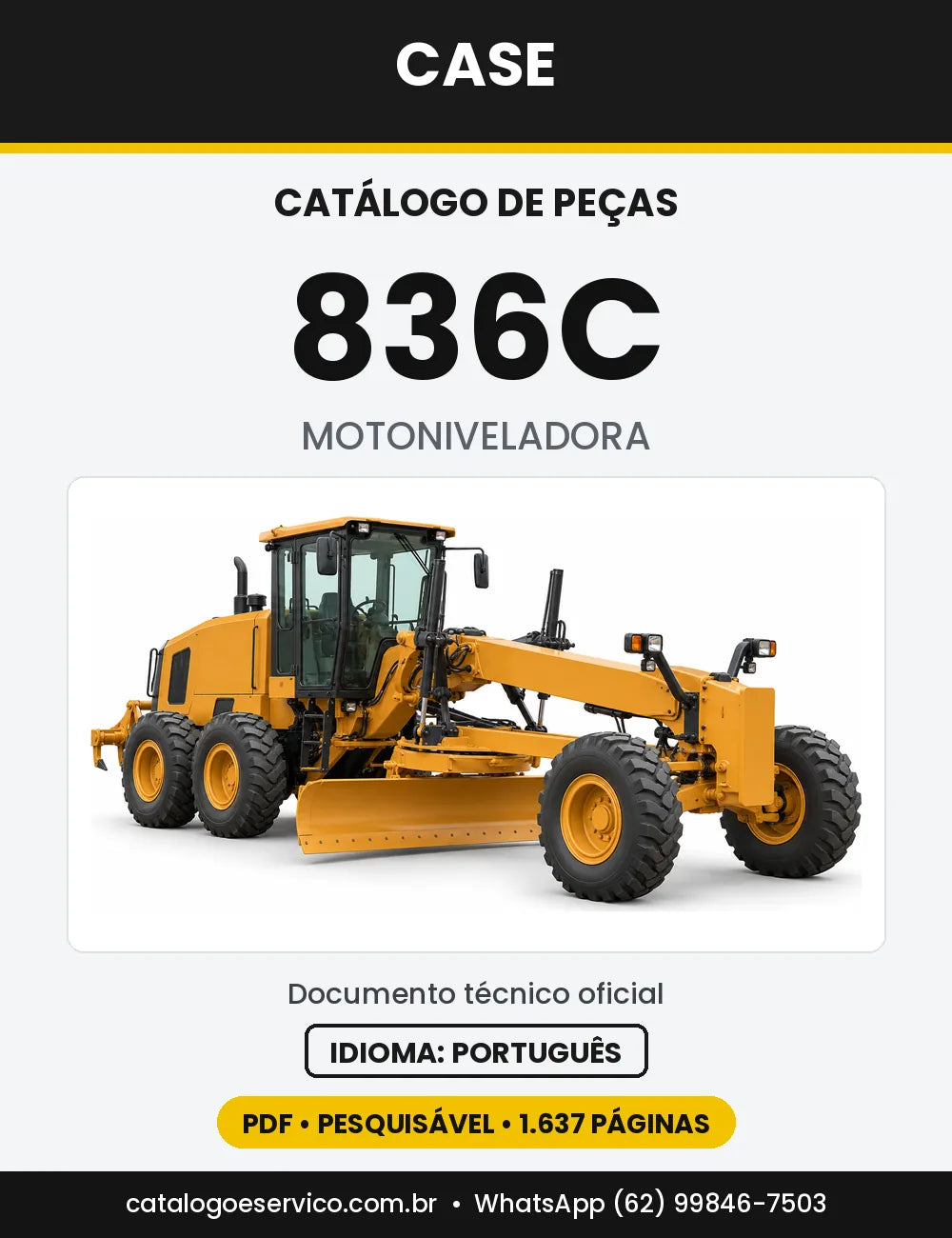 Catálogo de Peças Case 836C (4WD, AWD) — versão 836C 4WD Tier 4 — a partir de 02/2017