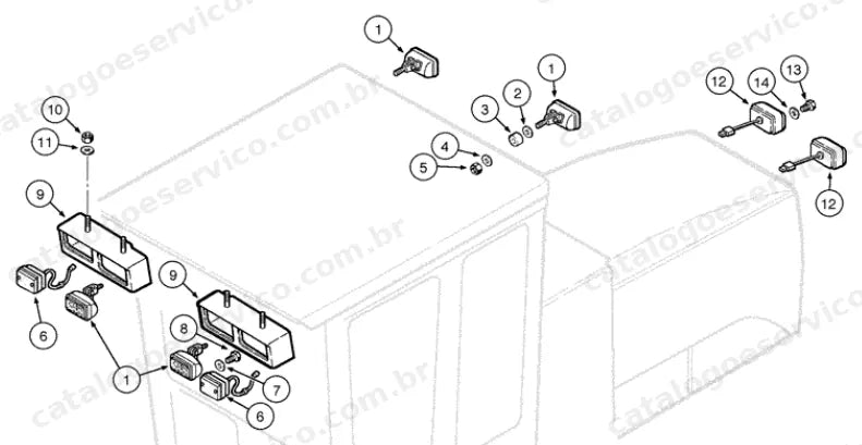 Catálogo de Peças Case 845 DHP — vista explodida de peças, imagem 2