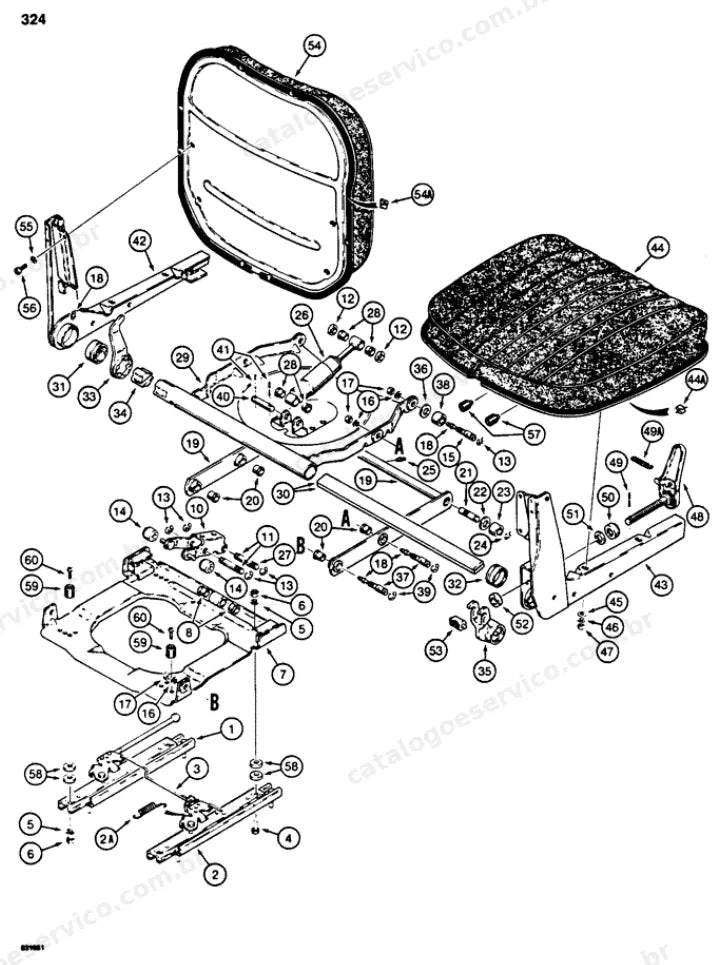 Catálogo de Peças Case 850C — vista explodida de peças, imagem 4