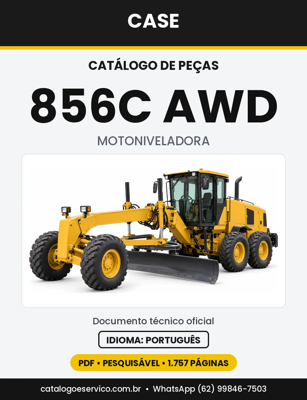 Catálogo de Peças Case 856C (4WD, AWD) — versão 856C AWD Tier 4 — 01/2015 a 08/2016
