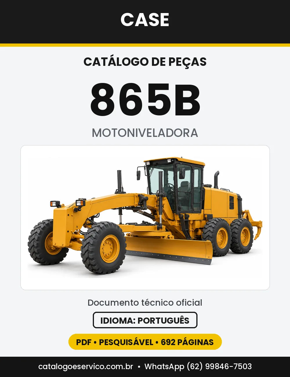 Catálogo de Peças Case 865B e 865B AWD — versão 865B — Tier 3 (2010-2016)