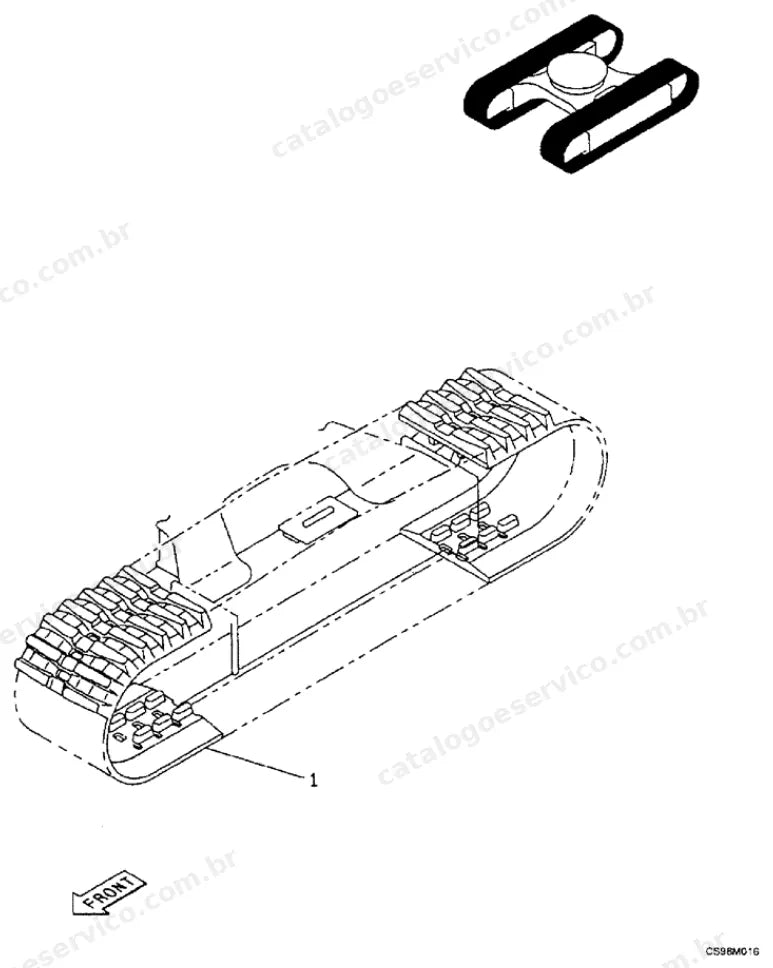Catálogo de Peças Case 9007 — vista explodida de peças, imagem 2