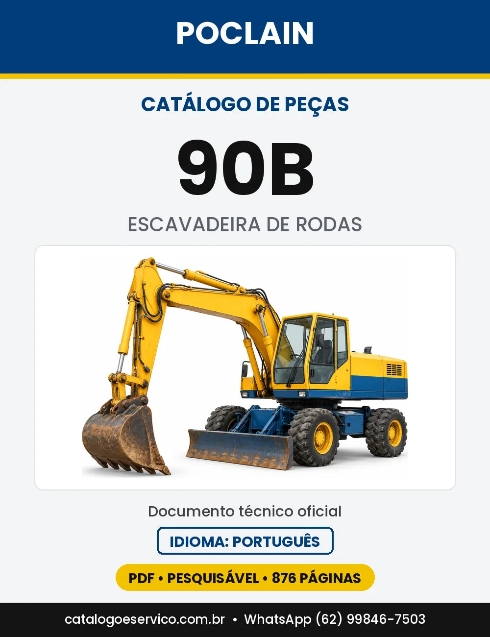 Catálogo de Peças Poclain 90B — capa do catálogo em PDF