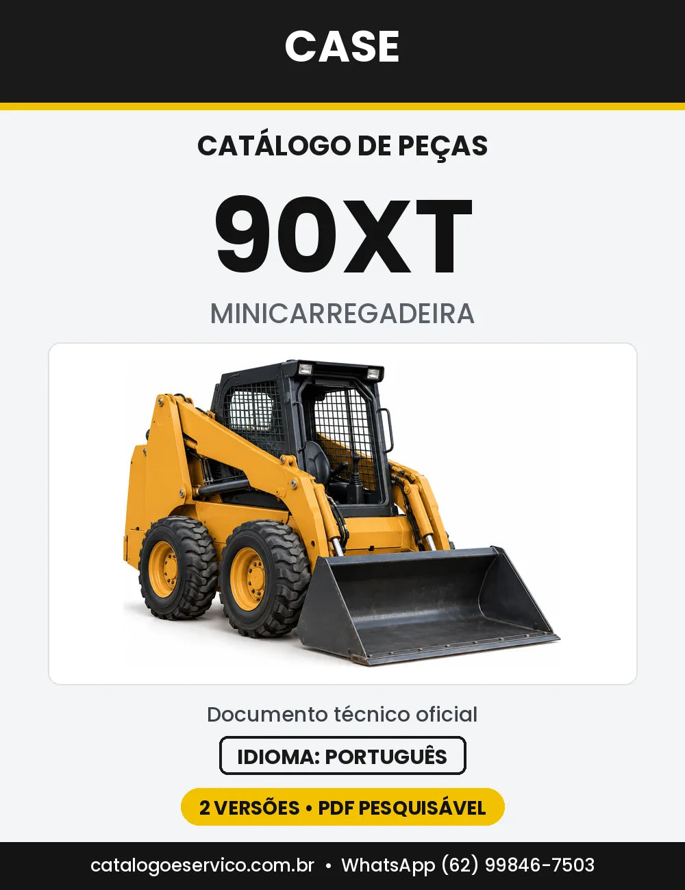 Catálogo de Peças Case 90XT (Por Série e Geral 1997-2005) — capa do catálogo em PDF