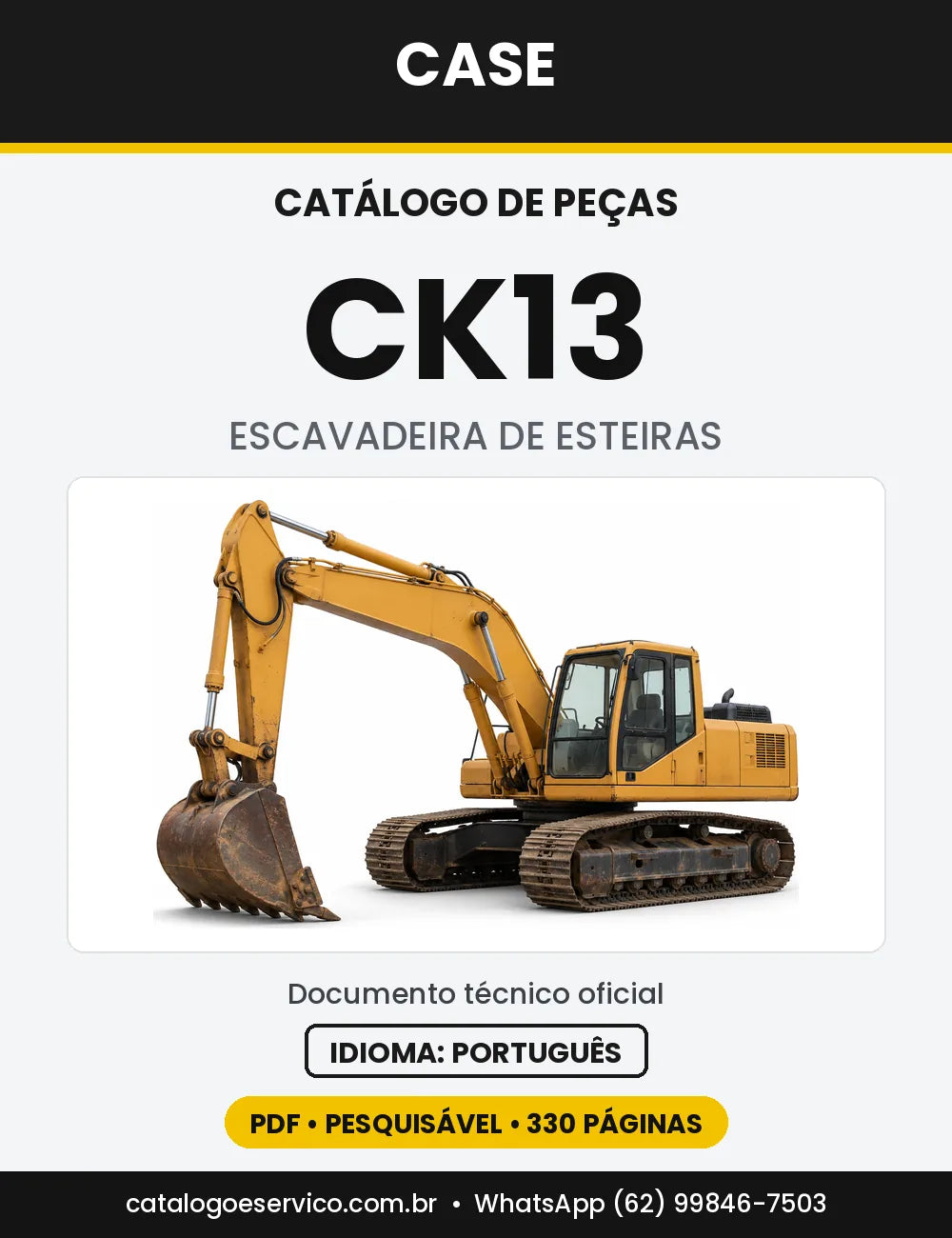 Catálogo de Peças Case CK13 — capa do catálogo em PDF