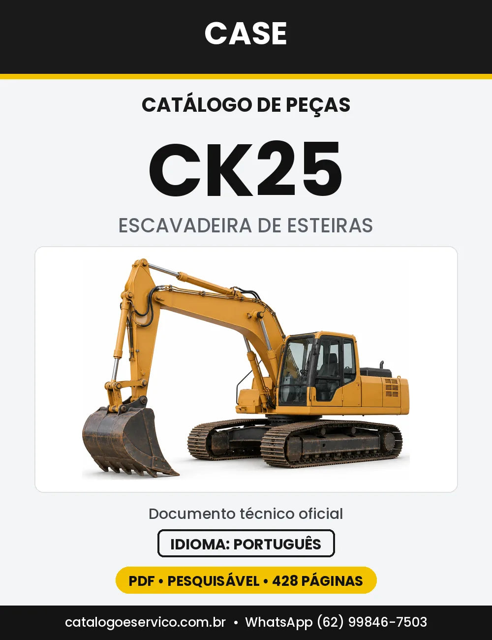 Catálogo de Peças Case CK25 — capa do catálogo em PDF