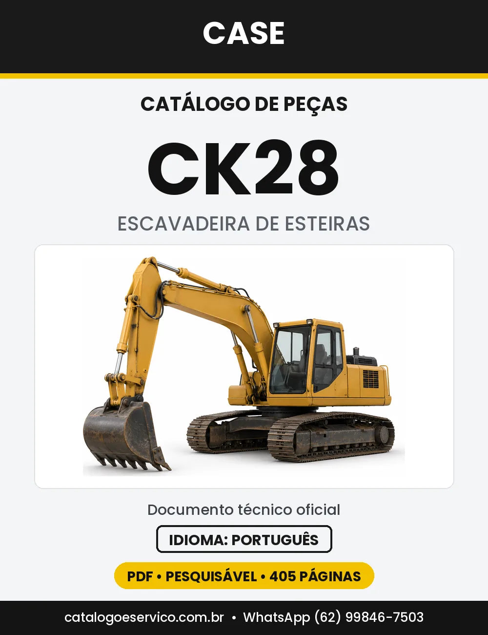 Catálogo de Peças Case CK28 — capa do catálogo em PDF