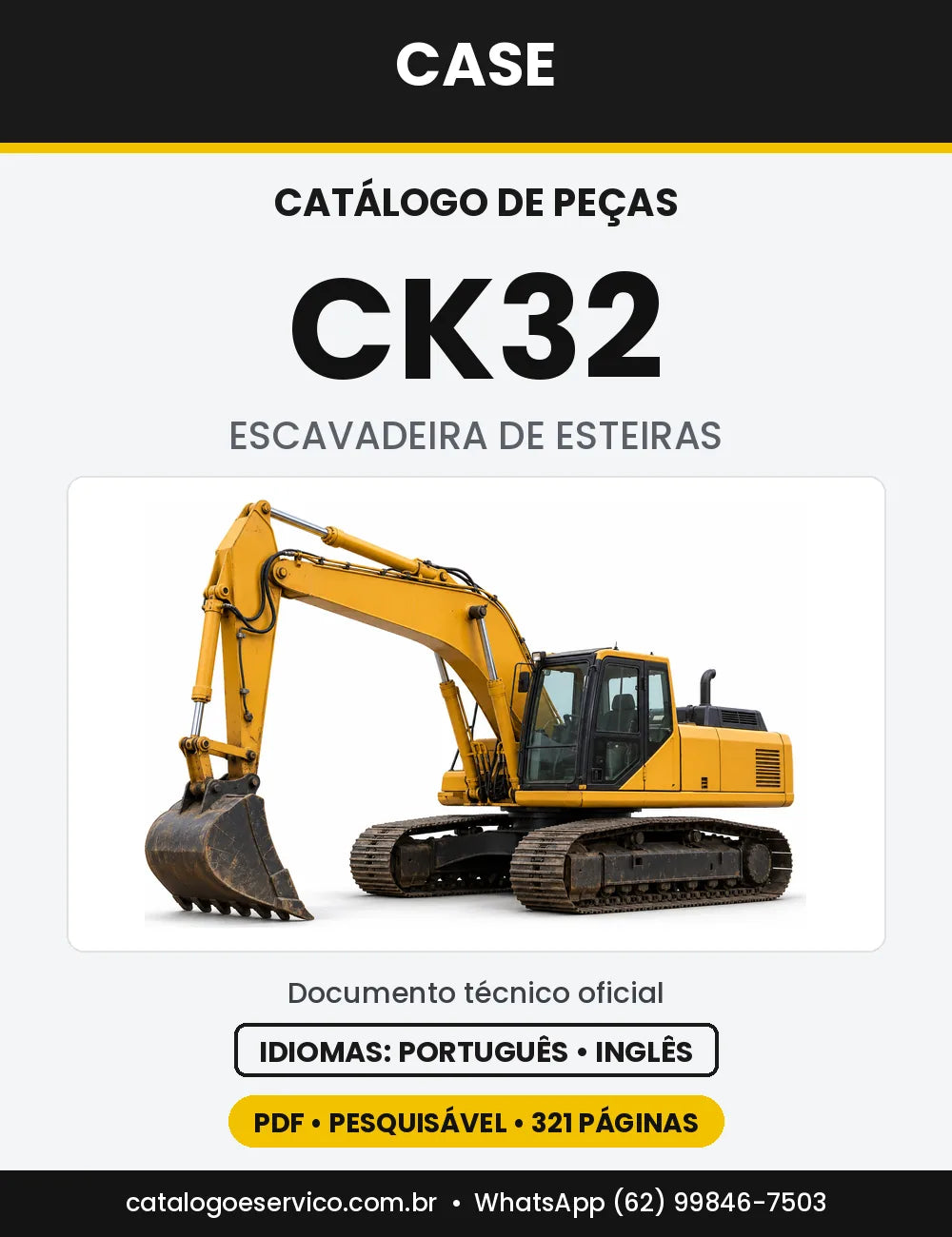 Catálogo de Peças Case CK32 — capa do catálogo em PDF