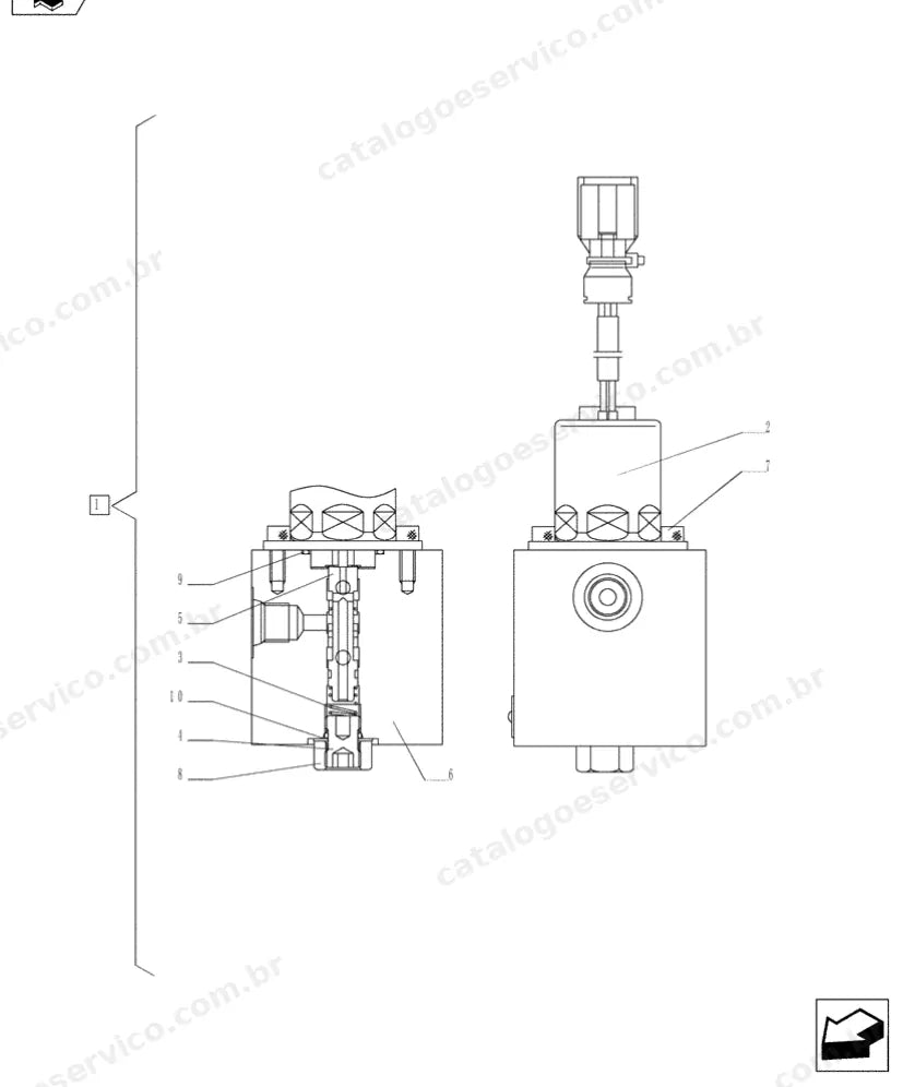 Catálogo de Peças Case CX145C SR — vista explodida de peças, imagem 3