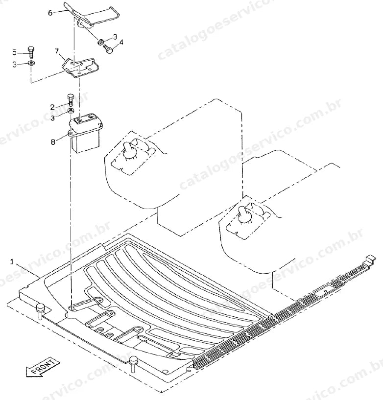 Catálogo de Peças Case CX180 — vista explodida de peças, imagem 3