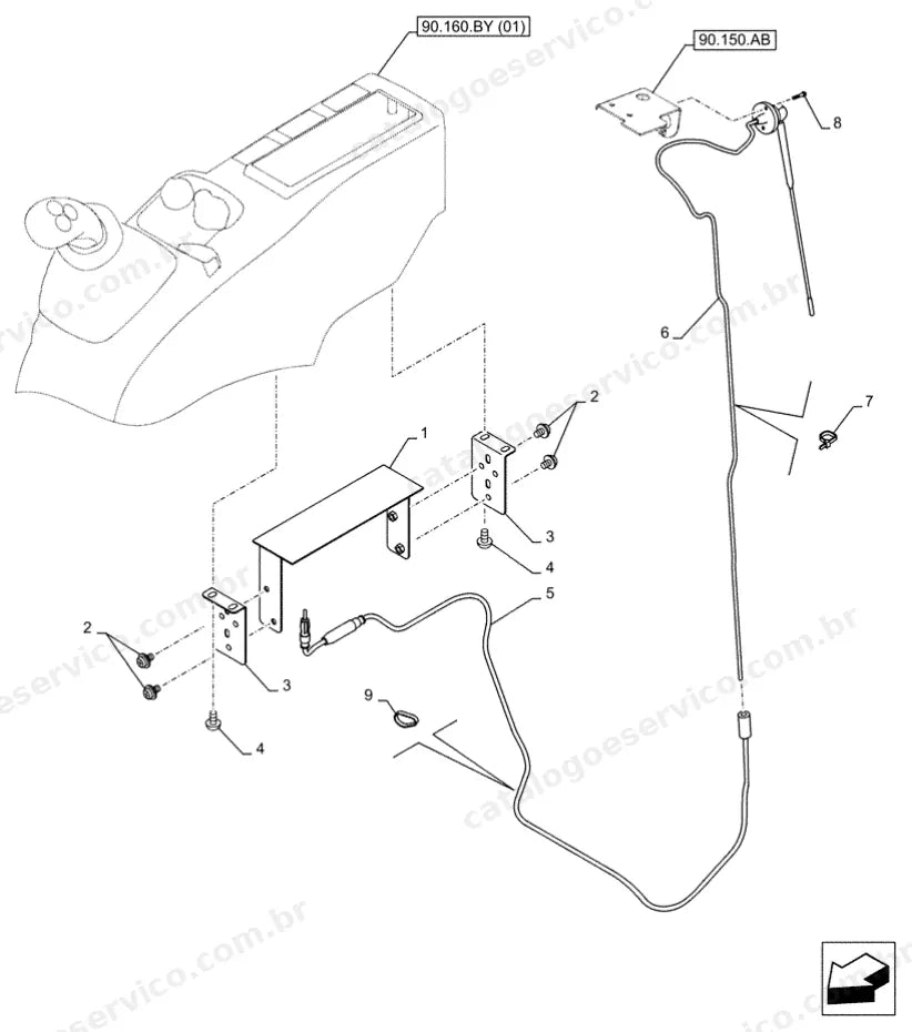 Catálogo de Peças Case CX180D LC — vista explodida de peças, imagem 4