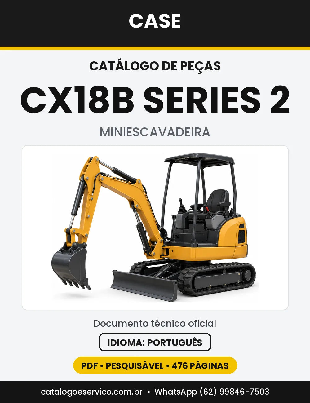 Catálogo de Peças Case CX18B e CX18B Série 2 — versão CX18B Série 2 — a partir da série NBLN00001