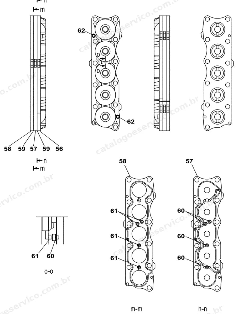 Catálogo de Peças Case CX210B — vista explodida de peças, imagem 3