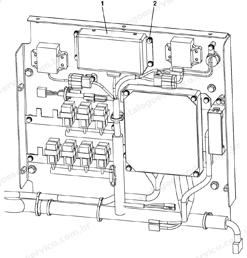 Catálogo de Peças Case CX225SR — vista explodida de peças, imagem 2