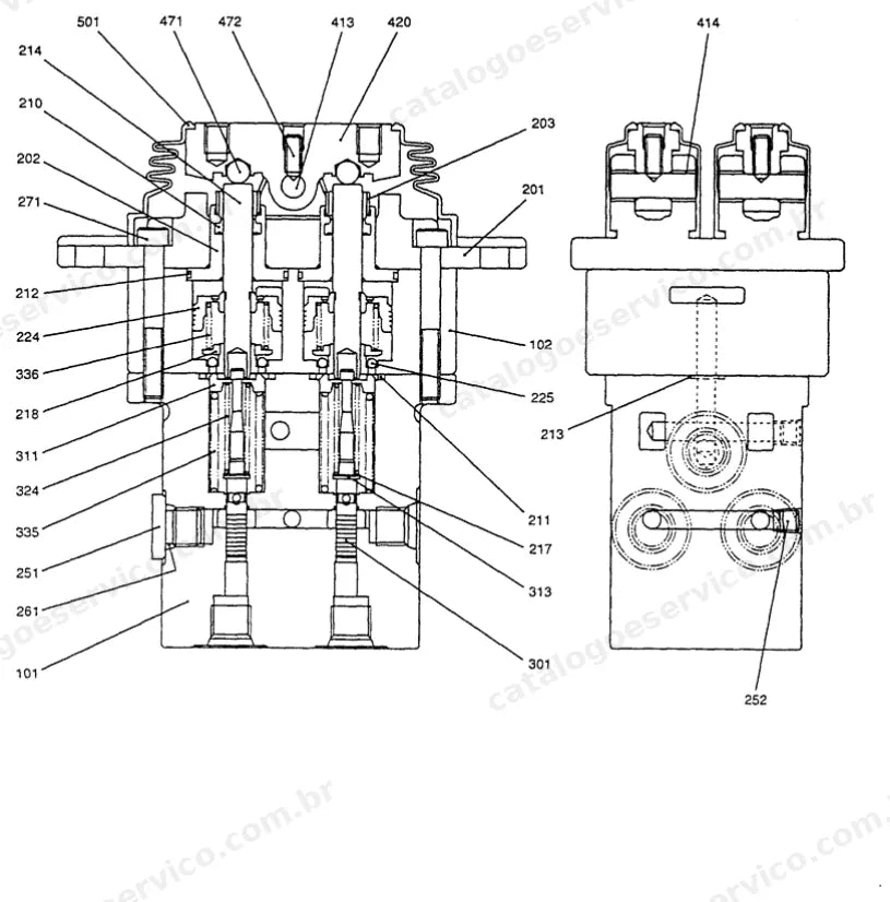 Catálogo de Peças Case CX22B — vista explodida de peças, imagem 4