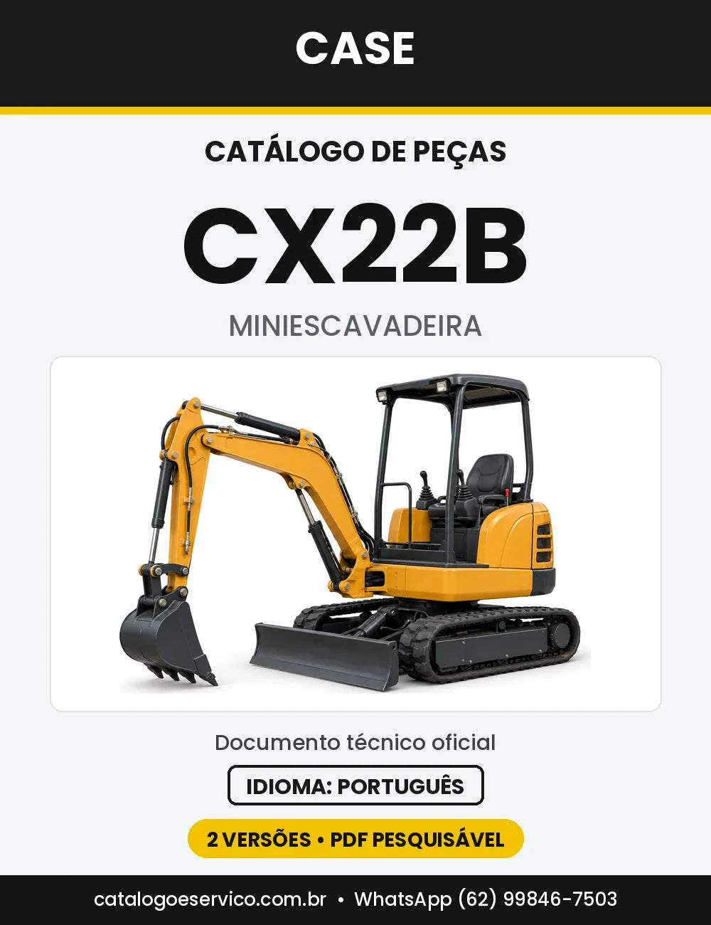 Catálogo de Peças Case CX22B — capa do catálogo em PDF