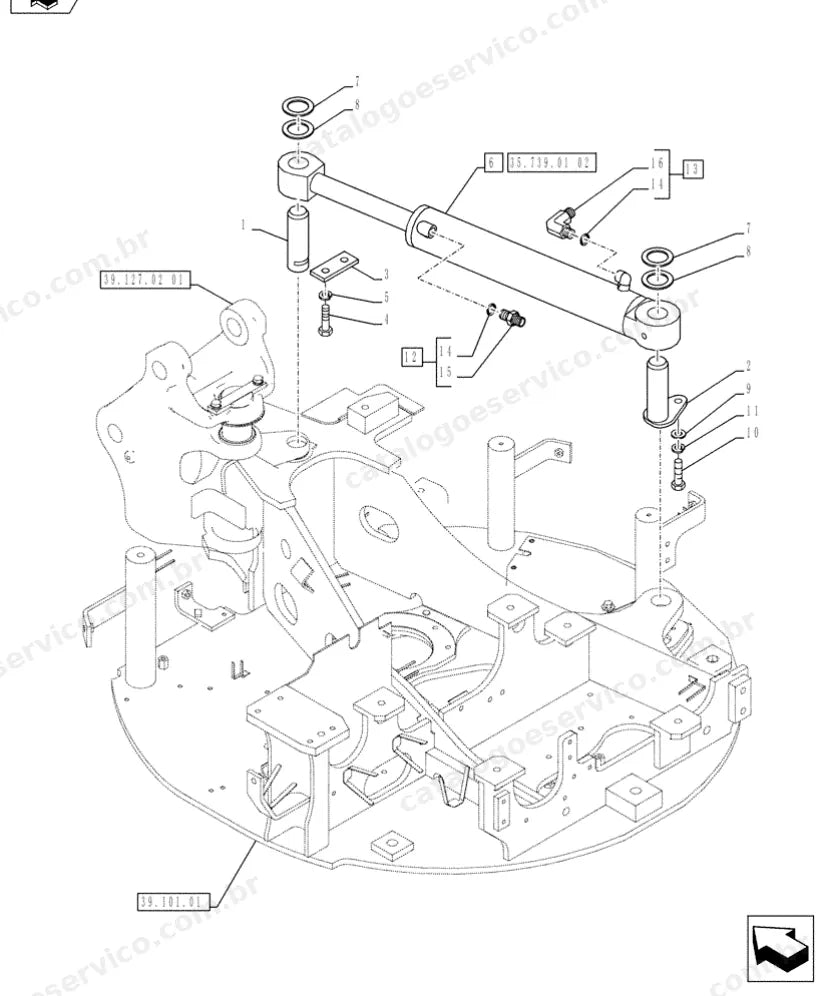 Catálogo de Peças Case CX26B Series 2 — vista explodida de peças, imagem 4