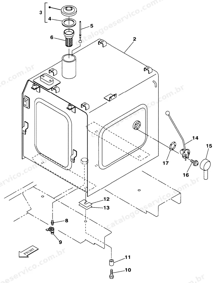 Catálogo de Peças Case CX290 — vista explodida de peças, imagem 1