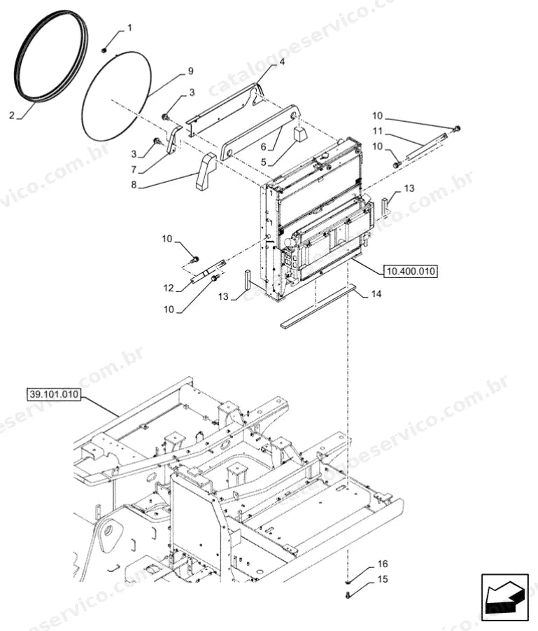 Catálogo de Peças Case CX300D (LC, NLC) — vista explodida de peças, imagem 1