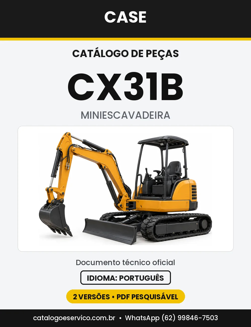 Catálogo de Peças Case CX31B — capa do catálogo em PDF