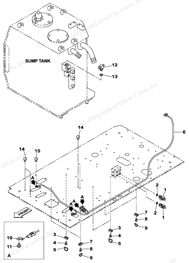 Catálogo de Peças Case CX370B — vista explodida de peças, imagem 4