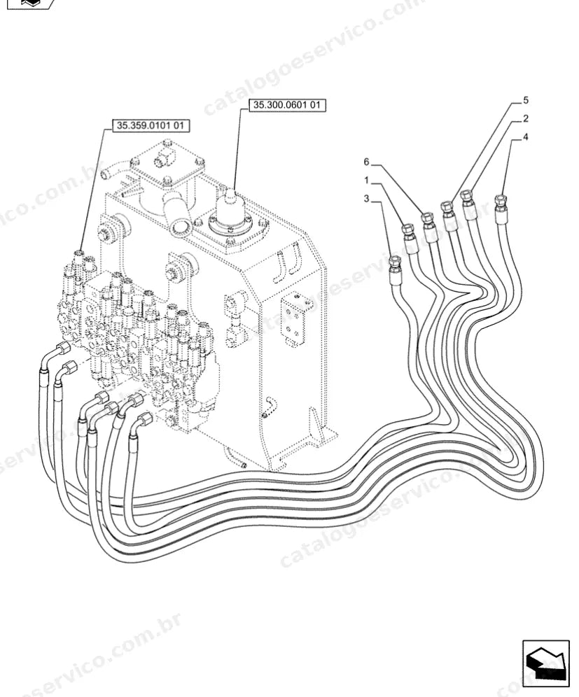 Catálogo de Peças Case CX39B Series 2 — vista explodida de peças, imagem 3
