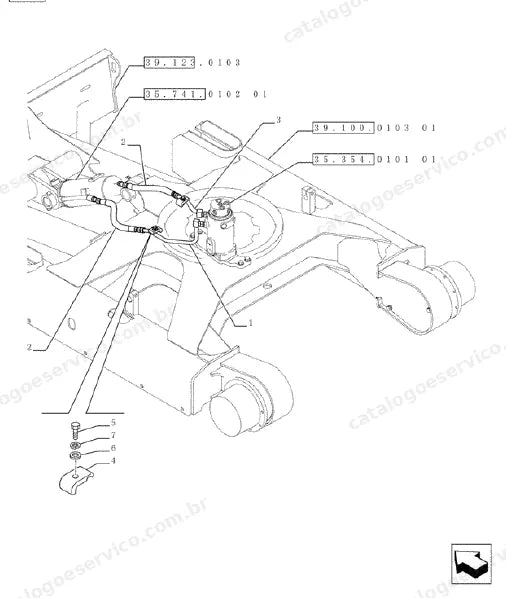 Catálogo de Peças Case CX39B Series 2 — vista explodida de peças, imagem 4