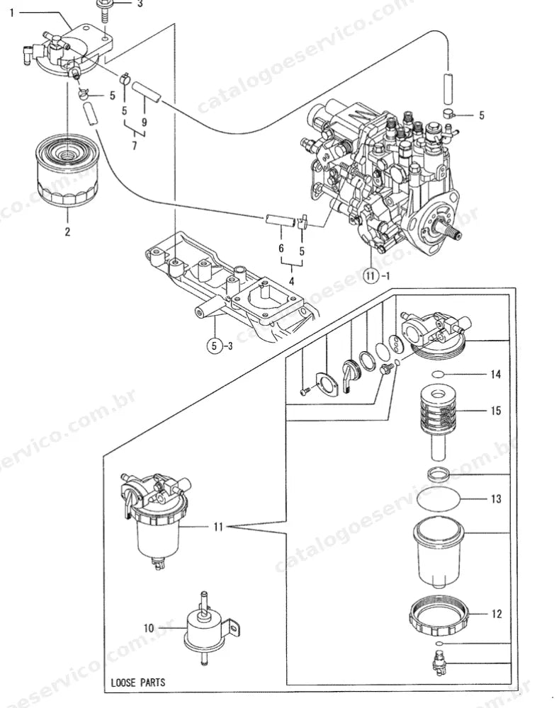 Catálogo de Peças Case CX40B — vista explodida de peças, imagem 1