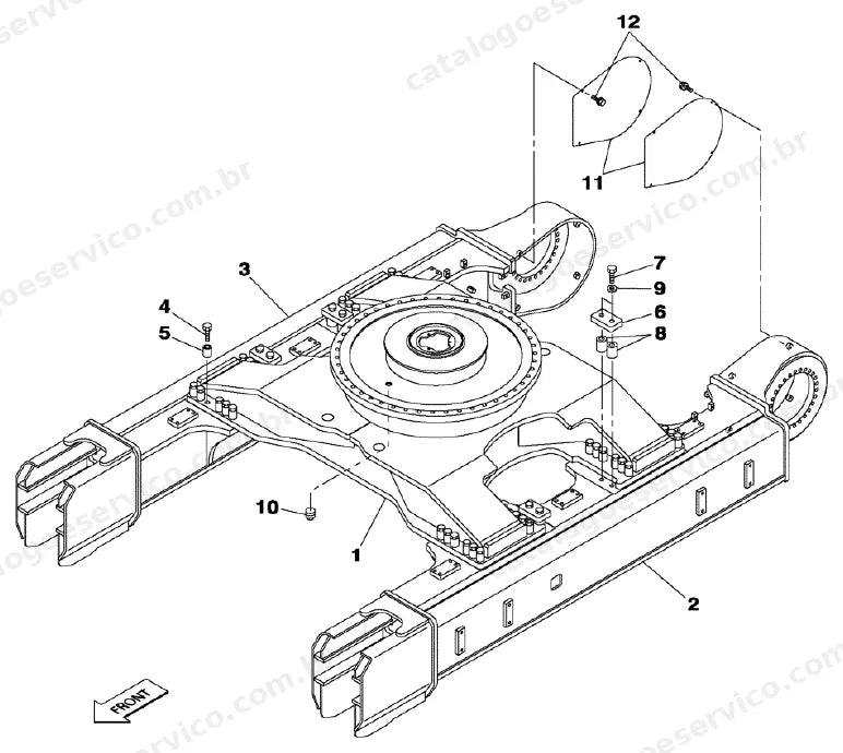 Catálogo de Peças Case CX460 — vista explodida de peças, imagem 2
